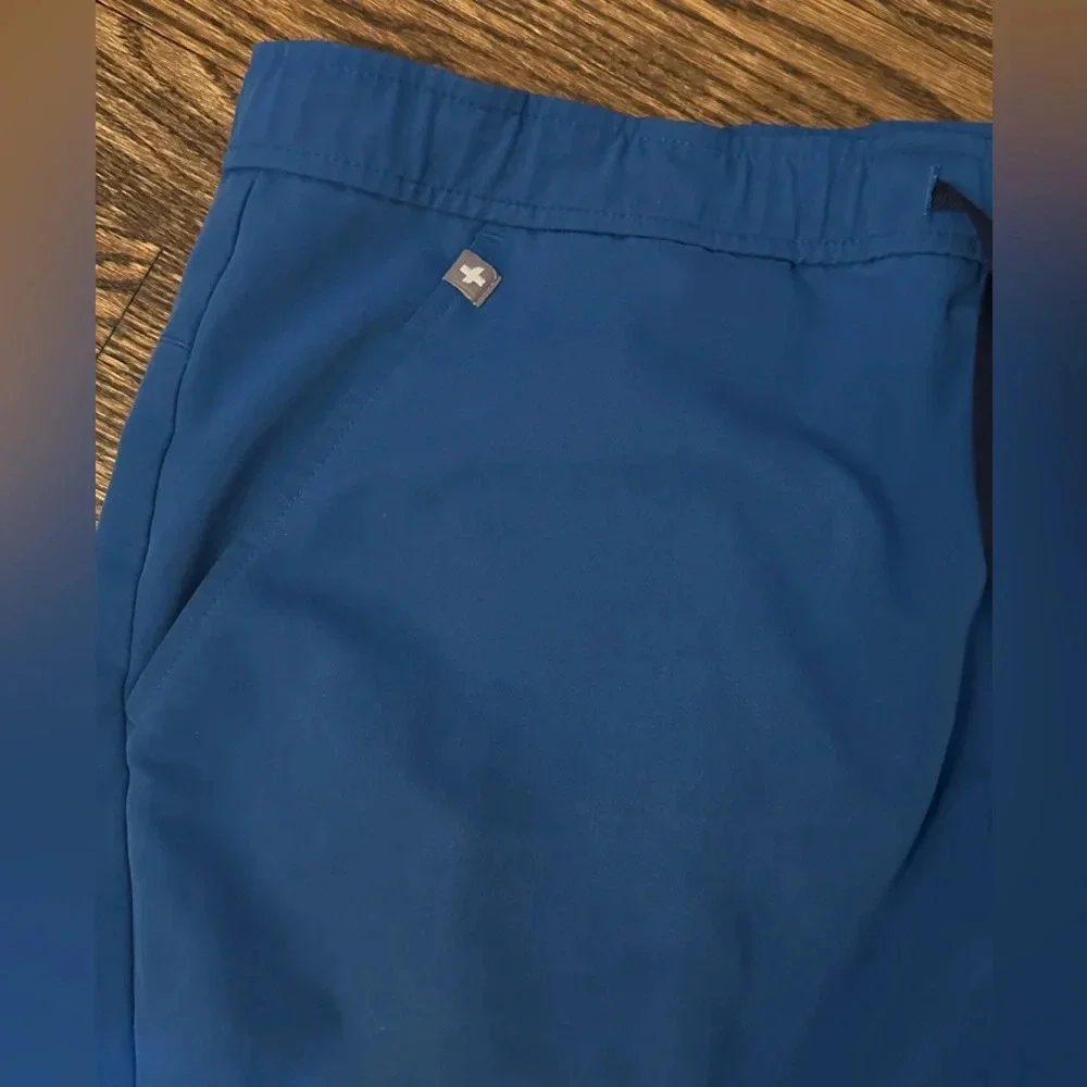 FIGS Blue Scrub Jogger Pants Tapered Athletic Fit Medical Workwear Men’s Large